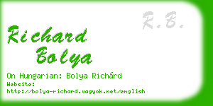 richard bolya business card