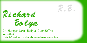 richard bolya business card